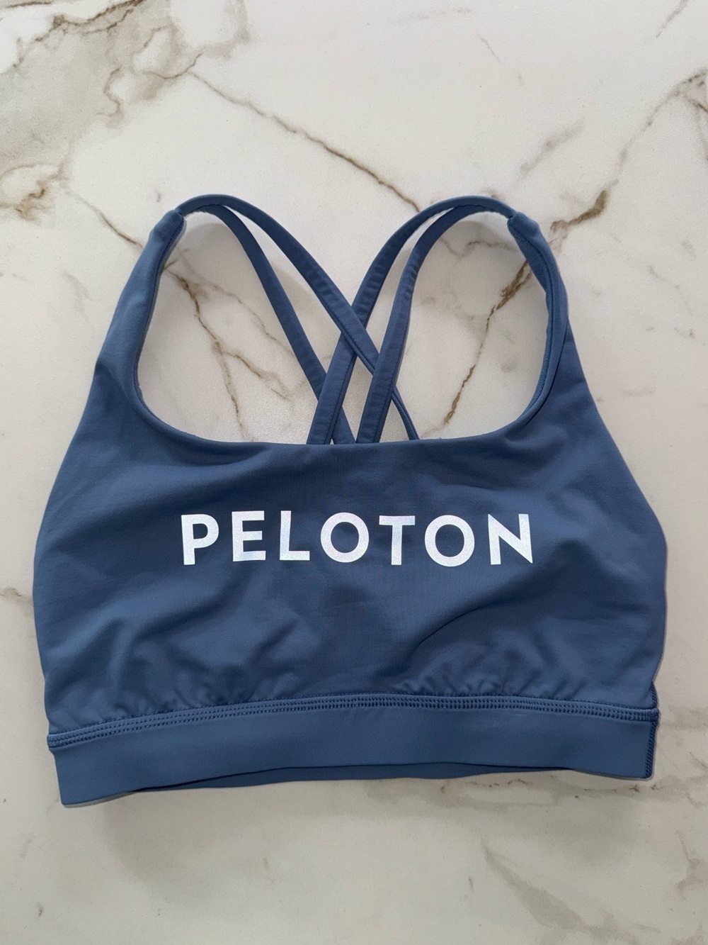 Peloton x Lululemon Energy Bra Size 2 Blue Criss Cross